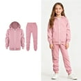 thumbnail image 1 of Toddler Sweatsuit Set for Girls Full Zip Pink Sweat Suit Boys Hooded Sweatshirt and Sweatpants Set Clothes for 3-4 Years Old Girls, 1 of 9