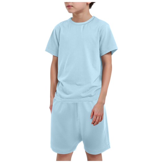 Toddler Sweatsuit Sets Toddler Boy Clothes Baby Boys Summer Short Sleeve T-Shirt Shorts Set Summer Clothes Set 6M-9T