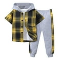 thumbnail image 1 of Toddler Sweatsuits Girls Christmas Outfit Toddler Boy Plaid Shirt Toddler Boy Toddler Boy Clothes Plaid Shirt + Pants 2 Pieces Boy Winter Spring Outfits Set sets, 1 of 8