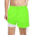 thumbnail image 1 of Toddler Swim Trunks Kids Toddler Boys Solid Color Quick Dry Swim Trunks with Compression Liner Stretch Swim Shorts Swim Shirts for Boys Green 7 Years, 1 of 3