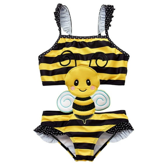 Toddler Swimsuit Baby Girl Cute Kids Boys Bikini 3D Cartoon 1 Piece Sleeveless Bathing Suit Summer Beachwear Outfits Swimsuits for Girls Size 18-24 Months