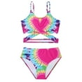 thumbnail image 1 of Toddler Swimsuit Girl 2 Piece, Swimsuit For Kids 14-16 Rash Guard Quick Dry Flowy Bathing Suit for Teen Girls Tropical Summer Beach Swimwear, 1 of 4