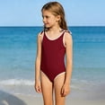 thumbnail image 1 of Toddler Swimsuit Girl 5t Ruffle Striped Soft Upf 50+ Uv Sun Protection Girls One Piece Swimsuit Bathing Suit Adjustable Strap Swimwear, 1 of 5