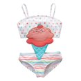 thumbnail image 1 of Toddler Swimsuit Girl Cute Baby Boys Bikini 3D Cartoon One Piece Sleeveless Summer Beachwear Swimwear Girls Bathing Suit,White, 1 of 2