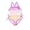 thumbnail image 1 of Toddler Swimsuit Girl Fashion Prints Swimming 1Pc Kids Bathing Suit Casual Beachwear Kids' Swimwear Pink 5-6 Years, 1 of 4