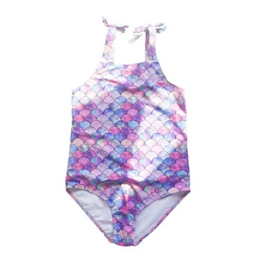 Toddler Swimsuit Girl New Summer Blue Gradient Scale 1 Piece Swimsuit Beach Comfortable Toddler Girl Bathing Suit 7 Years-8 Years