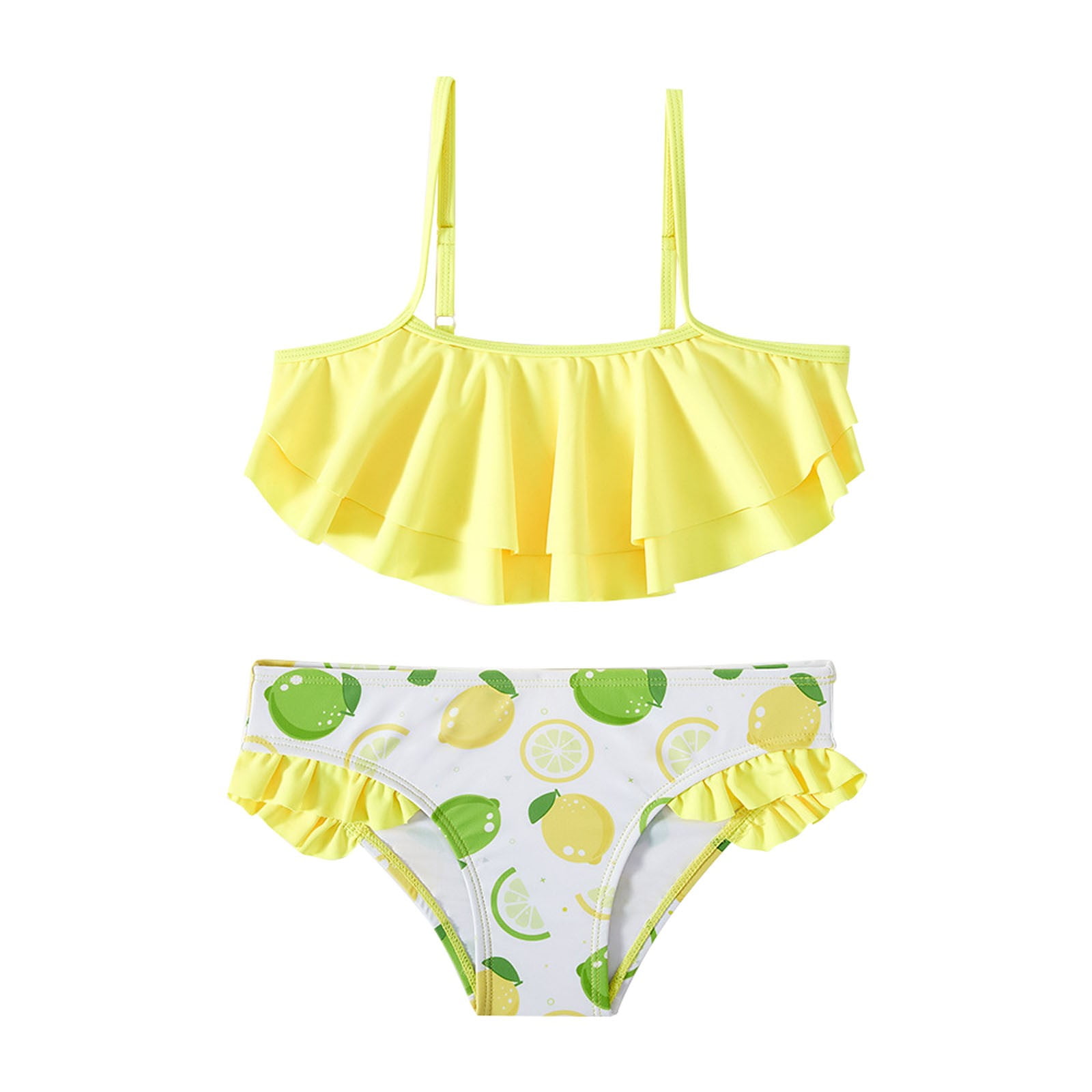 Toddler Swimsuit Girl Size 5 Years-6 Years Two Pieces Fruit Lemon ...