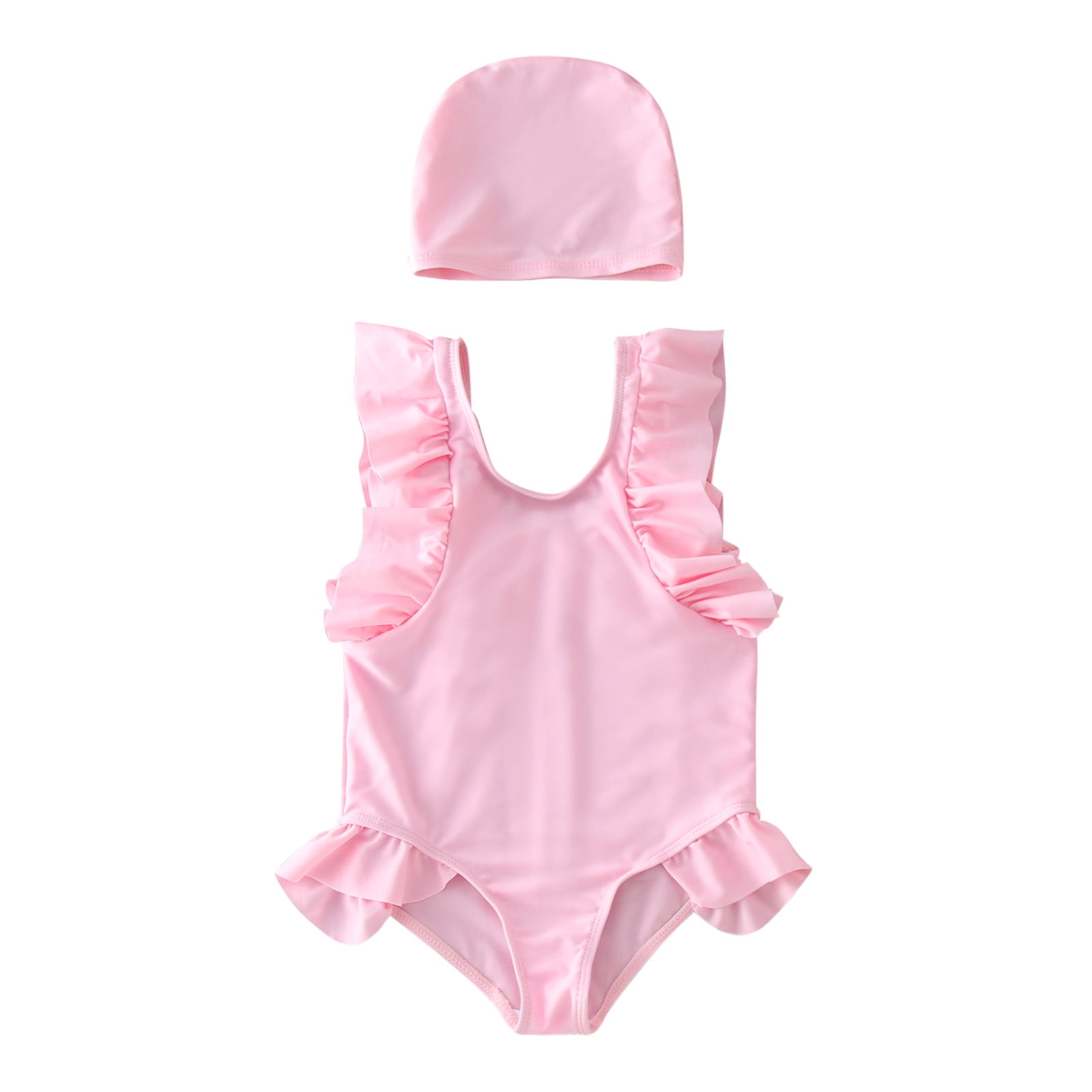 Toddler Swimsuit Kids Sleeveless Ruffle Swimming Onesie Swimsuits Swim