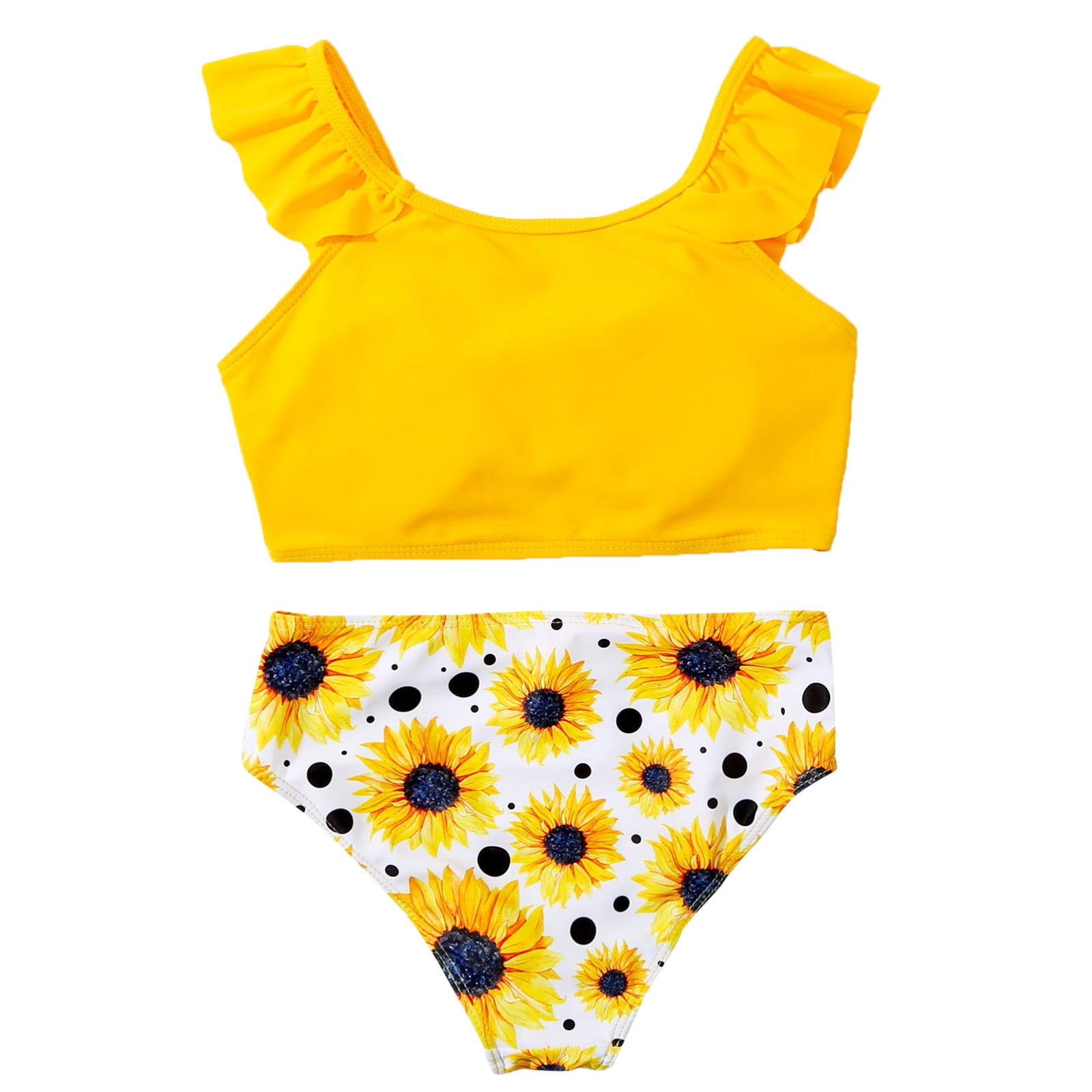 Toddler Swimsuits For Girls Ruffles Outfits Hollow Bikini Summer Kids ...