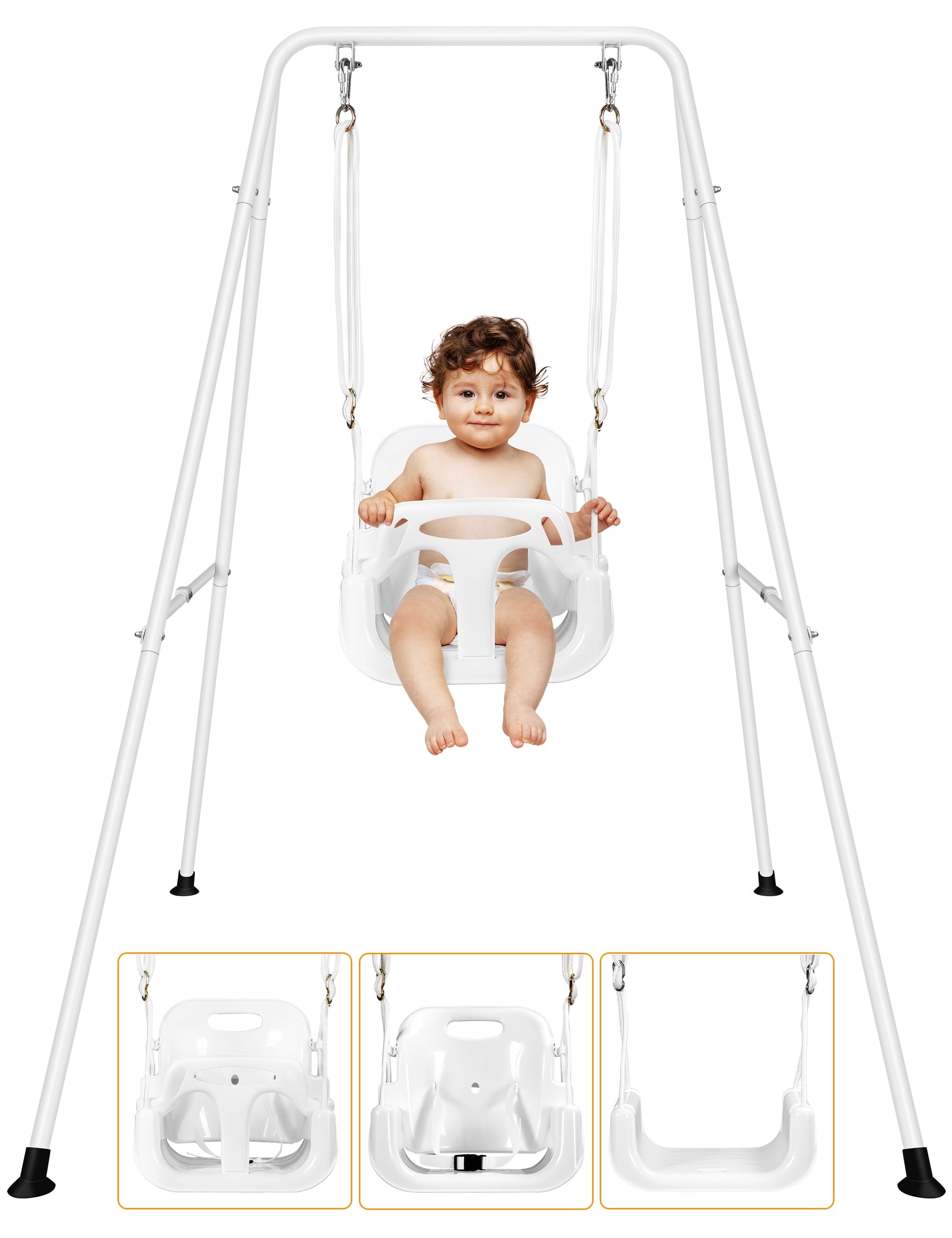 Easoger Toddler Swing Set, in Baby Swing with High Back