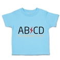 thumbnail image 1 of Toddler T-Shirt Ab Cd Abcd Rock & Roll Funny Humor Boy & Girl Clothes Cotton Funny Tee Aqua Blue 5 6T, 1 of 5