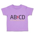 thumbnail image 1 of Toddler T-Shirt Ab Cd Abcd Rock & Roll Funny Humor Boy & Girl Clothes Cotton Funny Tee Lavender 12 Months, 1 of 5