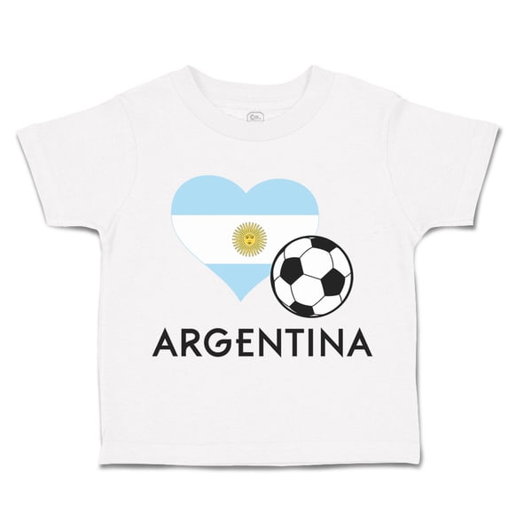 Toddler T-Shirt Argentinian Soccer Argentina Football Boy & Girl Clothes Cotton Funny Tee A White 6 Months