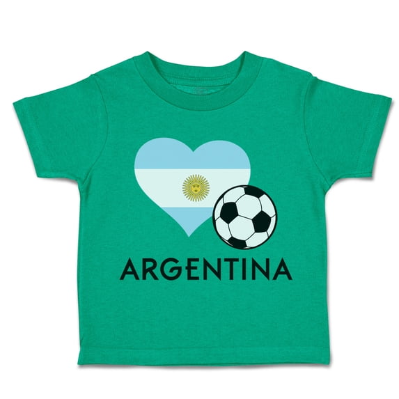 Toddler T-Shirt Argentinian Soccer Argentina Football Boy & Girl Clothes Cotton Funny Tee Kelly Green 12 Months