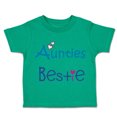thumbnail image 1 of Toddler T-Shirt Aunties Bestie Heart Aunt Boy & Girl Clothes Cotton Funny Tee Kelly Green 12 Months, 1 of 5