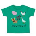 thumbnail image 1 of Toddler T-Shirt Barnyard Animals Ee Ii Oh Music Farm Boy & Girl Clothes Cotton Funny Tee Kelly Green 24 Months, 1 of 5