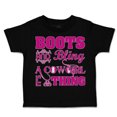 thumbnail image 1 of Toddler T-Shirt Boots and Bling Cowgirl Thing Western Boy & Girl Clothes Cotton Funny Tee Black 7T, 1 of 5