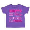 thumbnail image 1 of Toddler T-Shirt Boots and Bling Cowgirl Thing Western Boy & Girl Clothes Cotton Funny Tee Purple 4T, 1 of 5