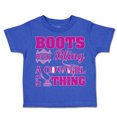 thumbnail image 1 of Toddler T-Shirt Boots and Bling Cowgirl Thing Western Boy & Girl Clothes Cotton Funny Tee Royal Blue 4T, 1 of 5