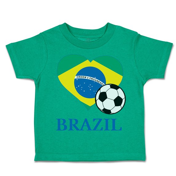 Toddler T-Shirt Brazilian Soccer Brazil Football Football Boy & Girl Clothes Cotton Funny Tee Kelly Green 2T