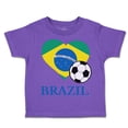 thumbnail image 1 of Toddler T-Shirt Brazilian Soccer Brazil Football Football Boy & Girl Clothes Cotton Funny Tee Purple 4T, 1 of 5