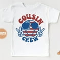 thumbnail image 1 of Toddler T-Shirt - Cousin Crew Happy Face 4Th Of July Memorial Day Kids Tshirt - Retro TODDLER SHORT SLEEVE TEE BELLA CANVAS 3001T, 1 of 3