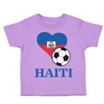 thumbnail image 1 of Toddler T-Shirt Haitian Soccer Haiti Football Football Boy & Girl Clothes Cotton Funny Tee Lavender 6 Months, 1 of 5