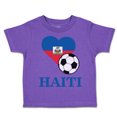thumbnail image 1 of Toddler T-Shirt Haitian Soccer Haiti Football Football Boy & Girl Clothes Cotton Funny Tee Purple 6 Months, 1 of 5