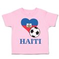 thumbnail image 1 of Toddler T-Shirt Haitian Soccer Haiti Football Football Boy & Girl Clothes Cotton Funny Tee Soft Pink 24 Months, 1 of 5