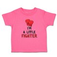 thumbnail image 1 of Toddler T-Shirt I'M A Little Fighter Sport Boxing Gloves Style 1 Boy & Girl Clothes Cotton Funny Tee Hot Pink 5 6T, 1 of 5