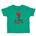 thumbnail image 1 of Toddler T-Shirt I'M A Little Fighter Sport Boxing Gloves Style 1 Boy & Girl Clothes Cotton Funny Tee Kelly Green 2T, 1 of 5
