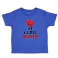 thumbnail image 1 of Toddler T-Shirt I'M A Little Fighter Sport Boxing Gloves Style 1 Boy & Girl Clothes Cotton Funny Tee Royal Blue 3T, 1 of 5