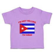 Toddler T-Shirt I'M Not Yelling I Am Cuban Cuba Countries Boy & Girl Clothes Cotton Funny Tee Lavender 18 Months