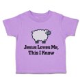 thumbnail image 1 of Toddler T-Shirt Jesus Loves Me This I Know Christian Jesus God Style C Boy & Girl Clothes Cotton Funny Tee Lavender 3T, 1 of 5