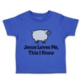 thumbnail image 1 of Toddler T-Shirt Jesus Loves Me This I Know Christian Jesus God Style C Boy & Girl Clothes Cotton Funny Tee Royal Blue 3T, 1 of 5