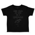 thumbnail image 1 of Toddler T-Shirt Keep Calm My Dad Is A Lineman Dad Father's Day Boy & Girl Clothes Cotton Funny Tee Black 24 Months, 1 of 5