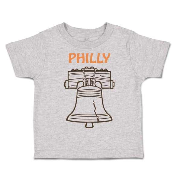 Toddler T-Shirt Liberty Bell Philly Philadelphia Boy & Girl Clothes Cotton Funny Tee Oxford Gray 24 Months