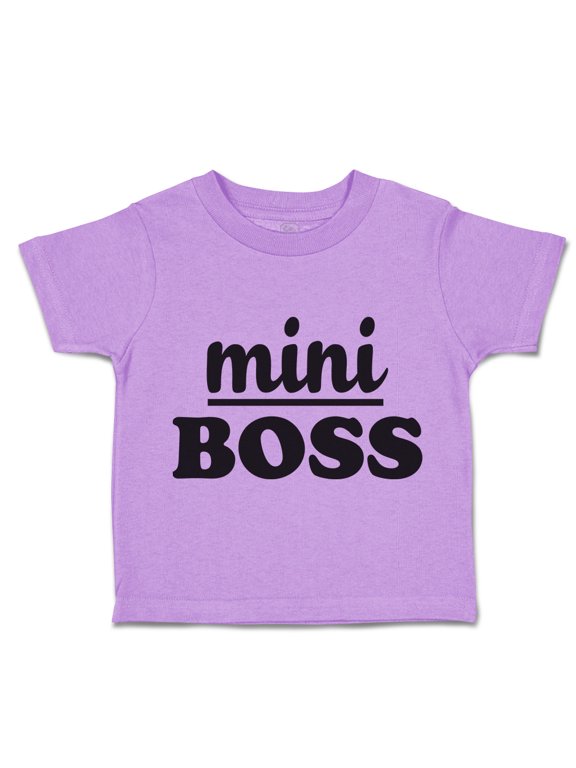 Toddler T-Shirt Mini Boss Boy & Girl Clothes Cotton Funny Tee Lavender 18 Months