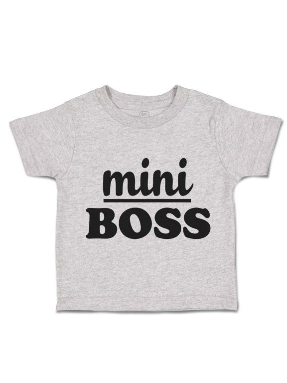 Toddler T-Shirt Mini Boss Boy & Girl Clothes Cotton Funny Tee Oxford Gray 4T