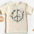 thumbnail image 1 of Toddler T-Shirt - Peace Daisy Flowers And Checkered Kids Retro Tshirt - Retro TODDLER SHORT SLEEVE TEE BELLA CANVAS 3001T, 1 of 3