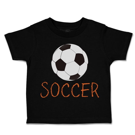 Toddler T-Shirt Soccer Baby Soccer Boy & Girl Clothes Cotton Funny Tee Black 3T
