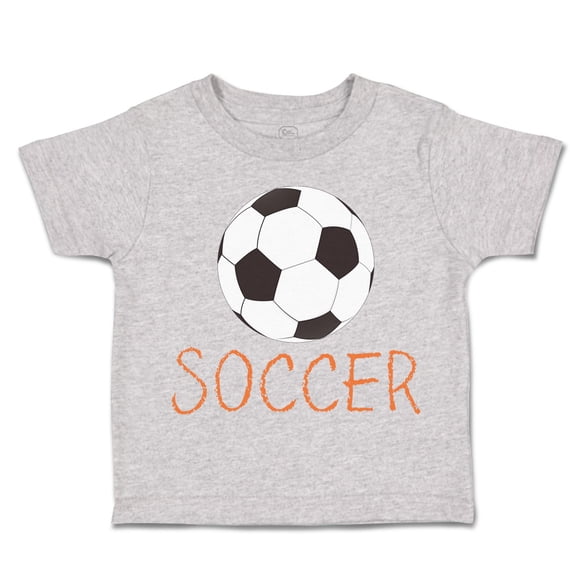Toddler T-Shirt Soccer Baby Soccer Boy & Girl Clothes Cotton Funny Tee Oxford Gray 7T