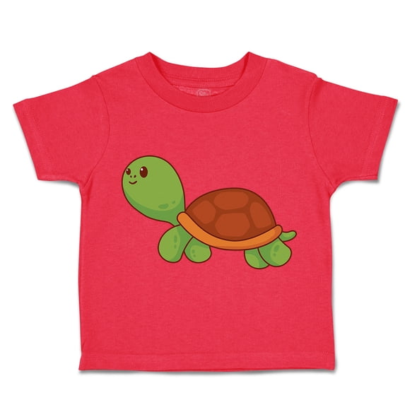 Toddler T-Shirt Turtle Animals Ocean Boy & Girl Clothes Cotton Funny Tee Red 4T