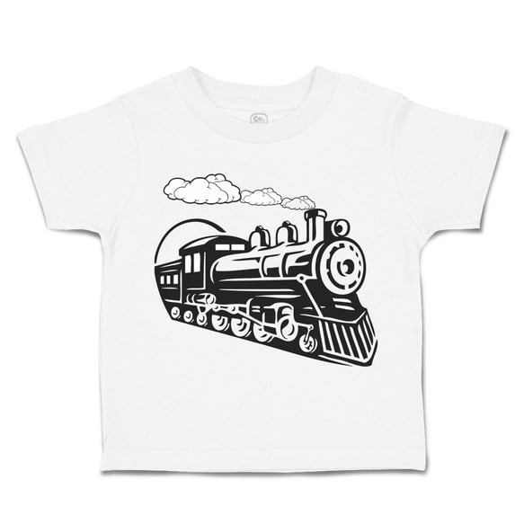 Toddler T-Shirt Vintage Trains Boy & Girl Clothes Cotton Funny Tee A White 6 Months