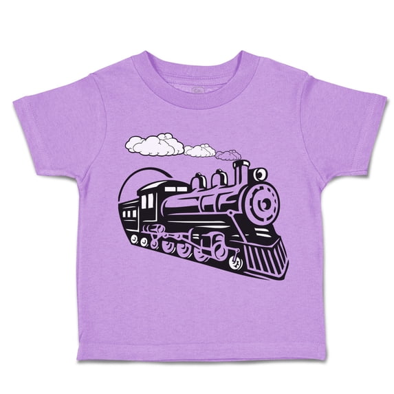 Toddler T-Shirt Vintage Trains Boy & Girl Clothes Cotton Funny Tee Lavender 7T