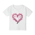 thumbnail image 1 of Toddler T-Shirt with Japanese Cherry Blossom Heart Design - 4 Color Options, 1 of 2