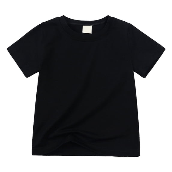 Toddler T Shirts Basic Short Sleeve Tee Baby Boys Girls Tshirt Infant Baby Solid Crewneck Shirt Summer T-Shirt