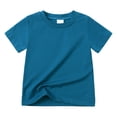 thumbnail image 1 of Toddler T Shirts Basic Short Sleeve Tee Baby Boys Girls Tshirt Infant Baby Solid Crewneck Shirt Summer T-Shirt, 1 of 4