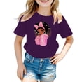 thumbnail image 1 of Toddler T-Shirts For Girls Kid Cute Print Graphic Round Neck Short Sleeve Casual Basic Tees Size 3-4T, 1 of 4
