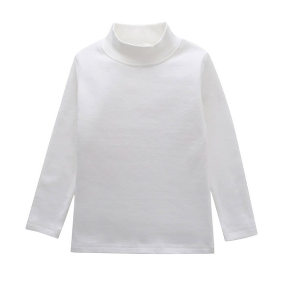 Toddler T Shirts For Solid color White Long Sleeve Shirt Crewneck Comfort Colors 2-3 Years Girls Clothes Cute Boy Girl Clothing